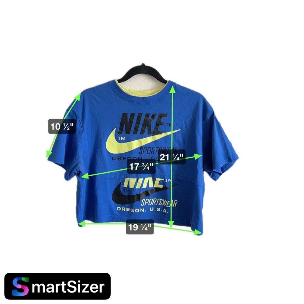 Nike cropped tee with bold yellow and blue graphics nike - Picture 4 of 4